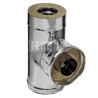 Сэндвич тройник 90° Ferrum из нержавеющей стали d115х200